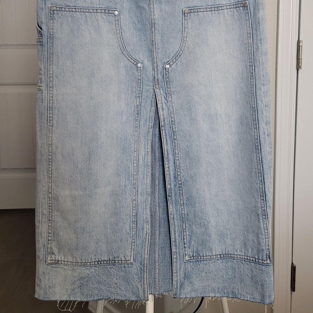 Pistola Alice Denim High Rise Split Front Midi Skirt in Coastal - Size 28 - Picture 11 of 13